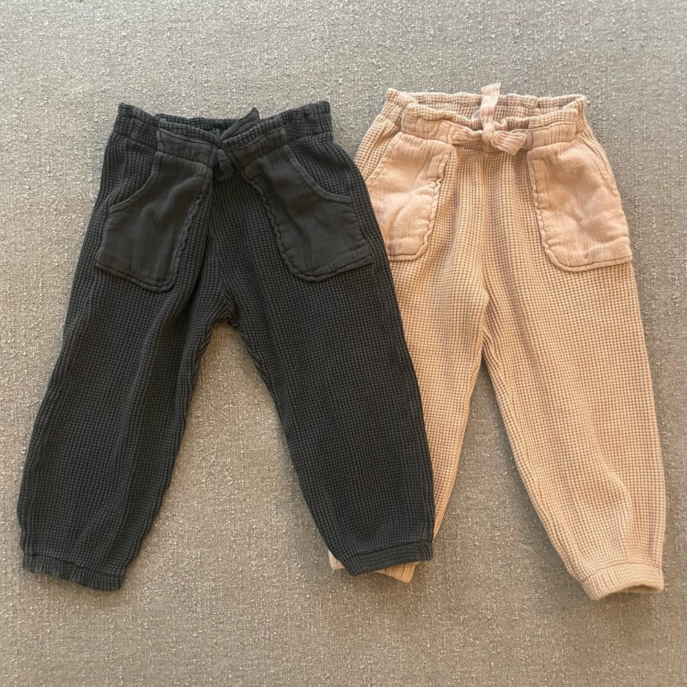 Zara waffle pants bundle